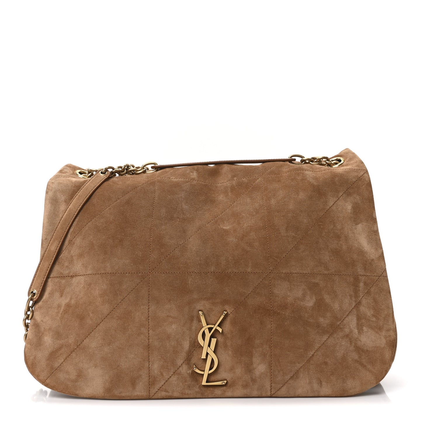 Suede Matelasse Monogram Large Jamie 4.3 Snuff