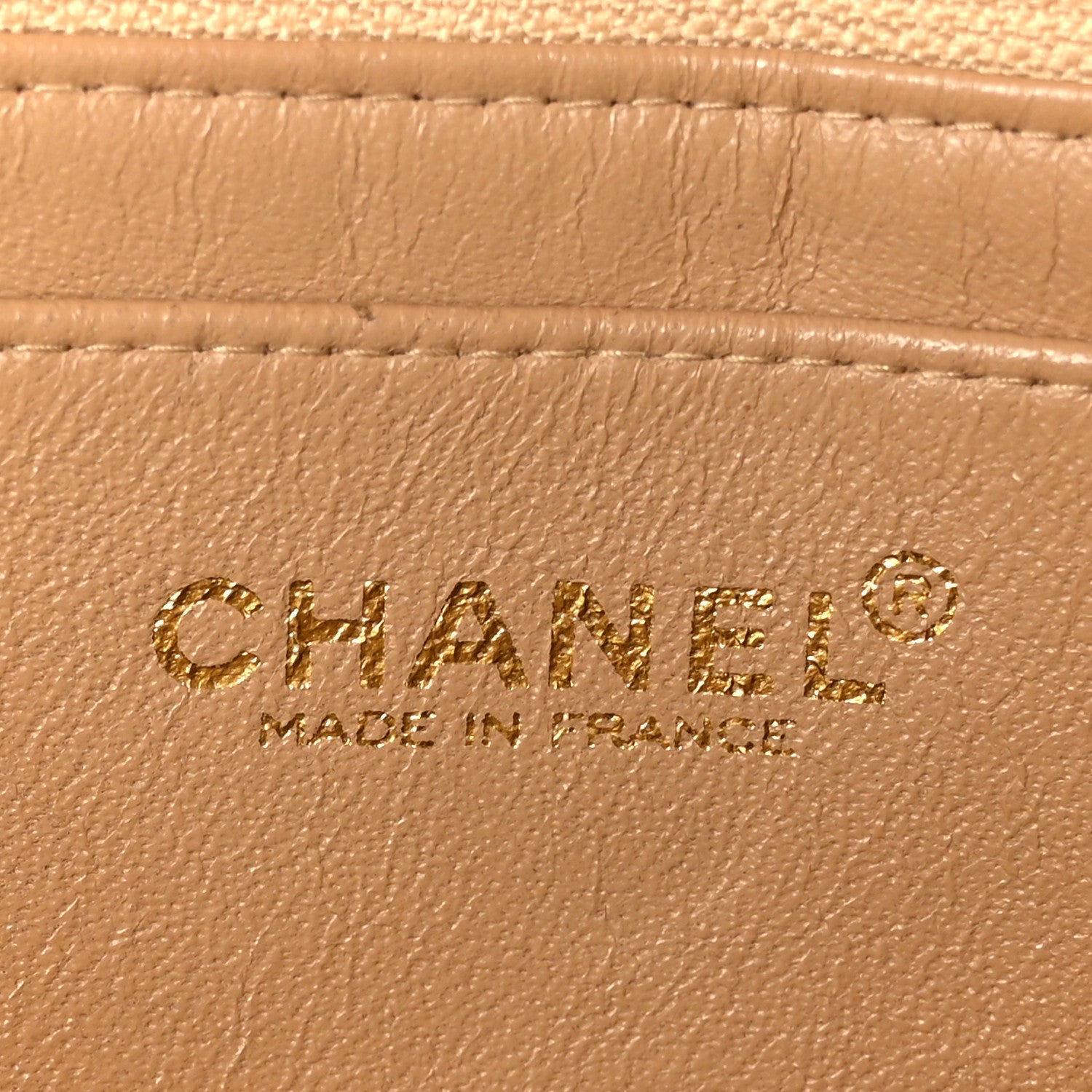 Chanel Lambskin Quilted Medium Single Flap Beige Black 6 of 9