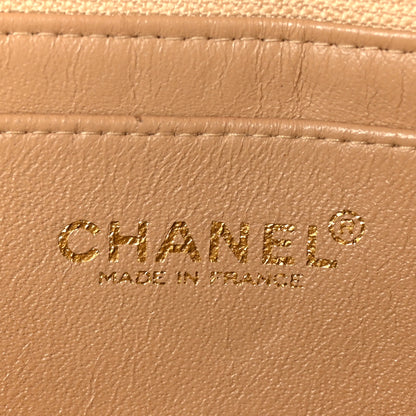 Chanel Lambskin Quilted Medium Single Flap Beige Black 6 of 9