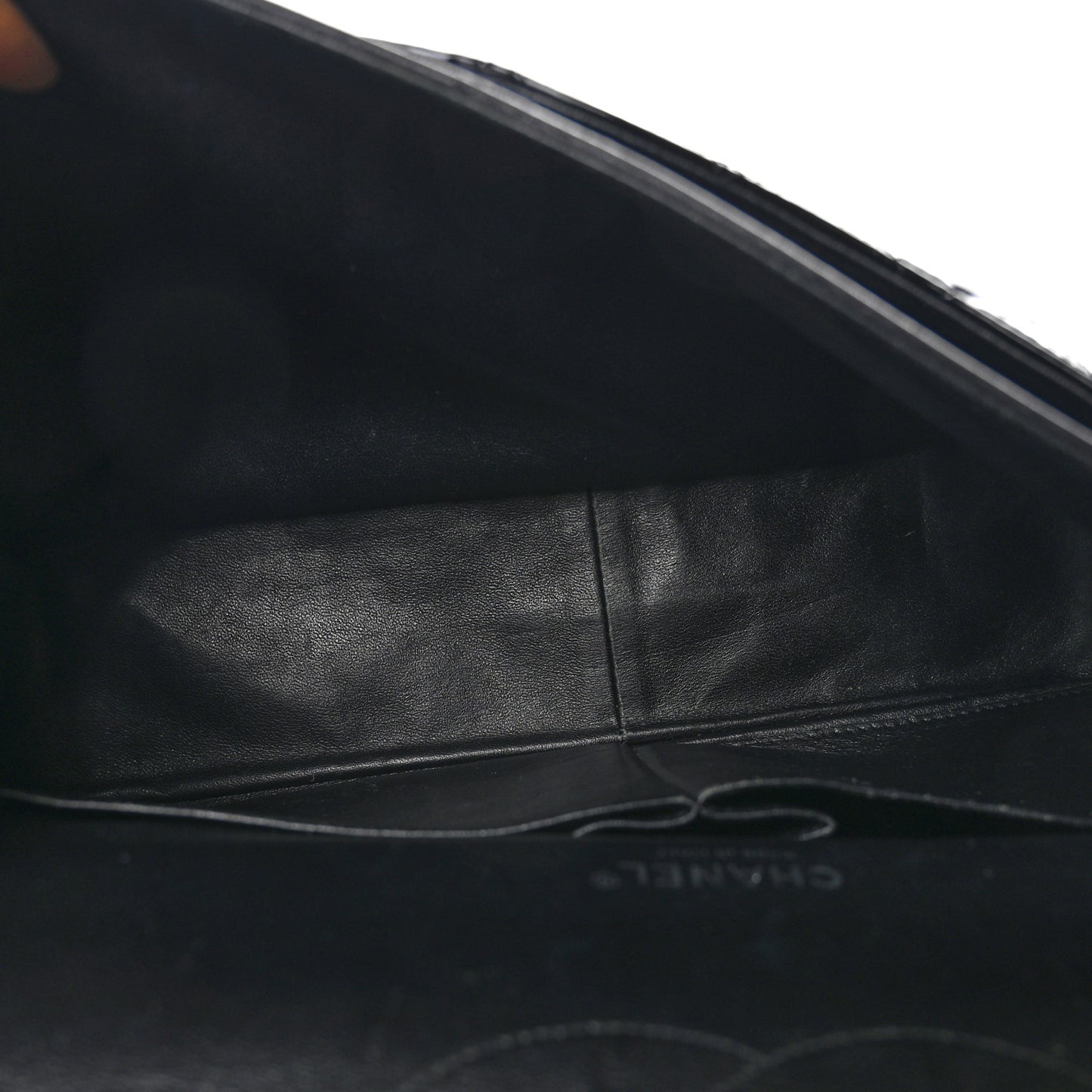 Patent Quilted Maxi Double Flap Black