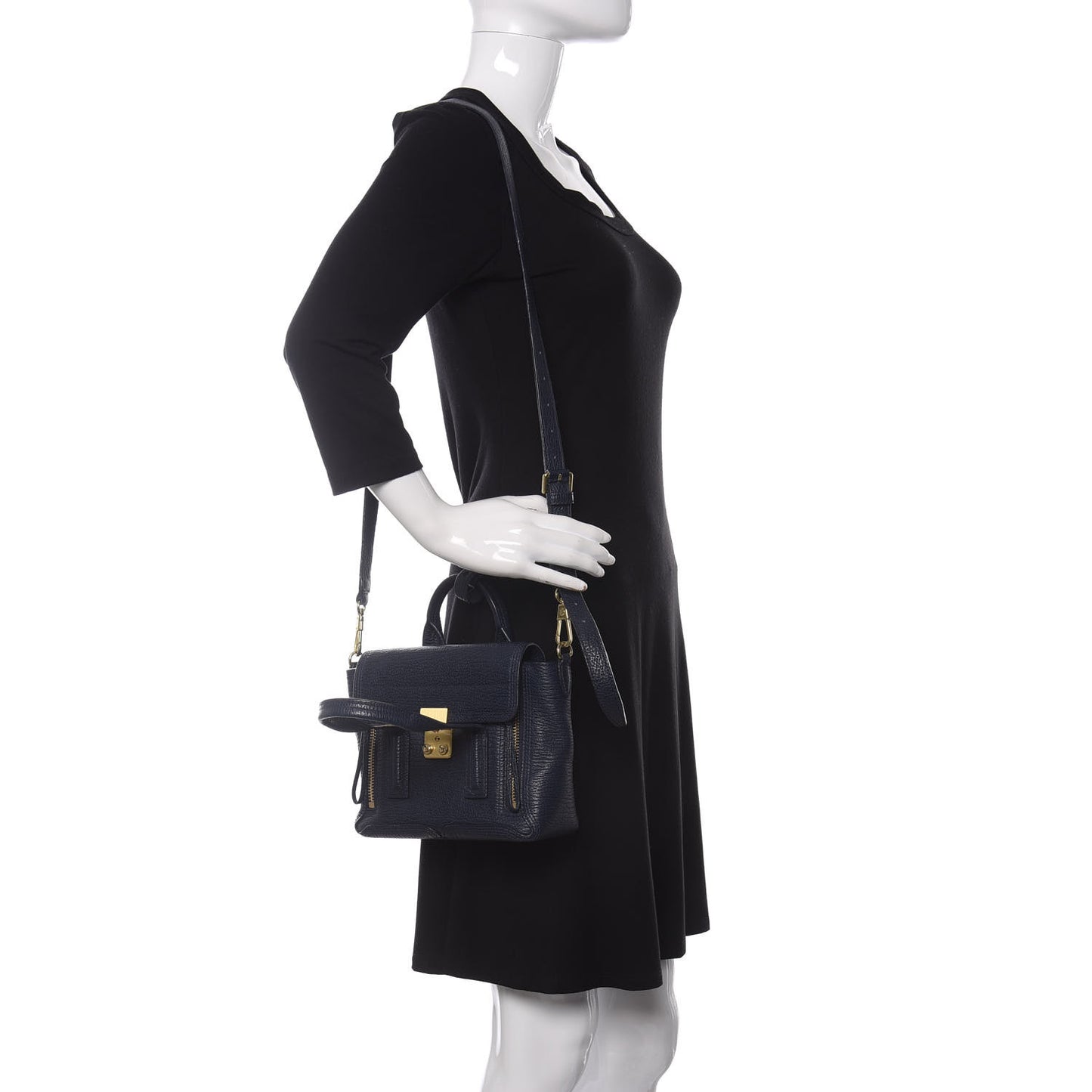 Textured Calfskin Mini Pashli Satchel Ink