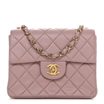 Chanel Lambskin Quilted Mini Square Flap Bag Light Pink 1 of 12
