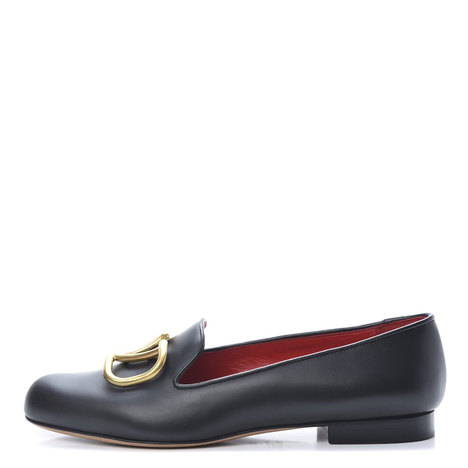 Valentino Garavani Nappa Vlogo Loafers 37 Black 1 of 10