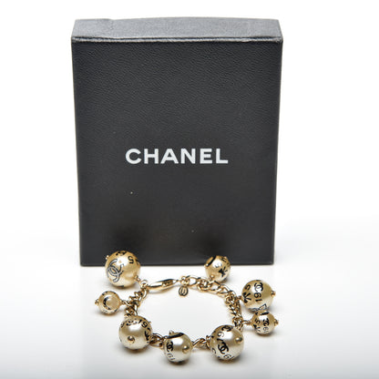 Chanel Painted Pearl CC Coco Bracelet Black Gold 10 of 10