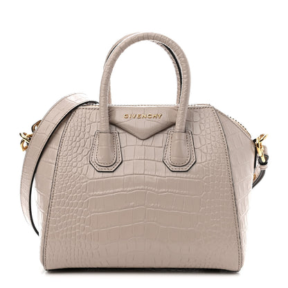 Givenchy Calfskin Crocodile Embossed Mini Antigona Dune 1 of 11