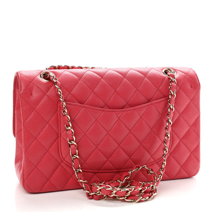 Chanel Caviar Quilted Medium Double Flap Dark Pink 2 of 8