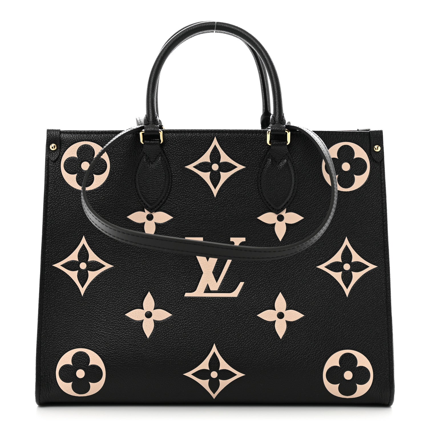 Louis Vuitton Empreinte Monogram Giant Onthego MM Black Beige 1 of 9