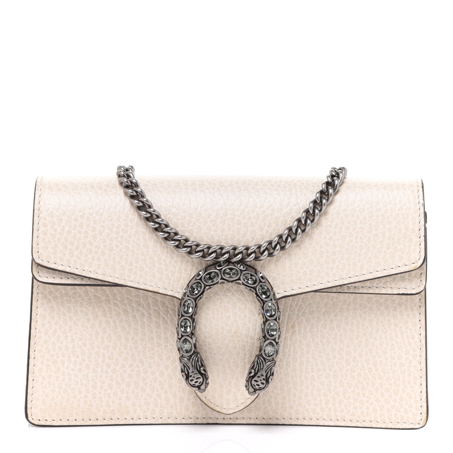 Gucci Dollar Calfskin Crystal Super Mini Dionysus Shoulder Bag Mystic White Black Diamond 1 of 8