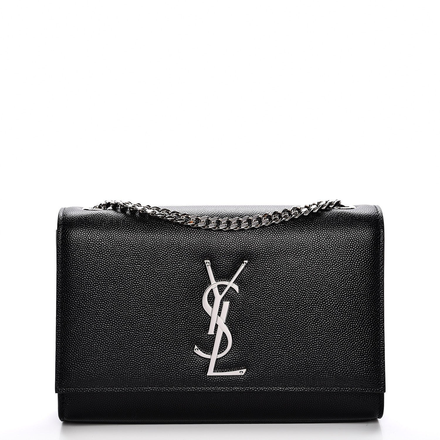 Saint Laurent Grain De Poudre Small Monogram Kate Satchel Black 1 of 6