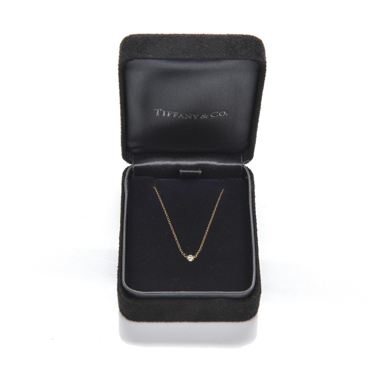 18K Yellow Gold Diamond .10ct Elsa Peretti Diamonds by the Yard Pendant Necklace