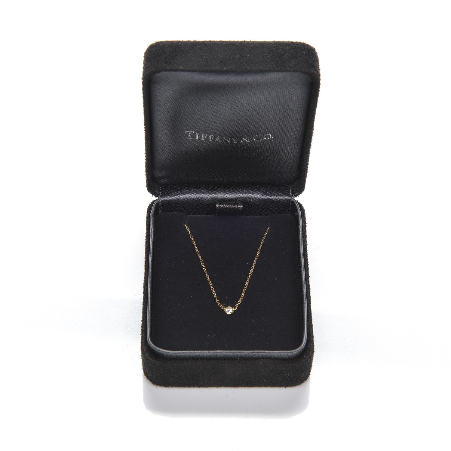 Tiffany 18K Yellow Gold Diamond .10ct Elsa Peretti Diamonds by the Yard Pendant Necklace 16 of 16