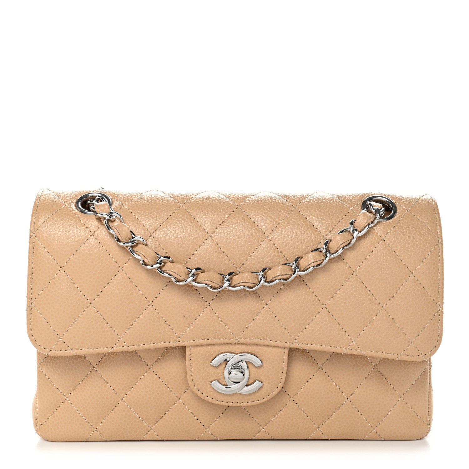 Chanel Caviar Quilted Small Double Flap Beige 1 of 15