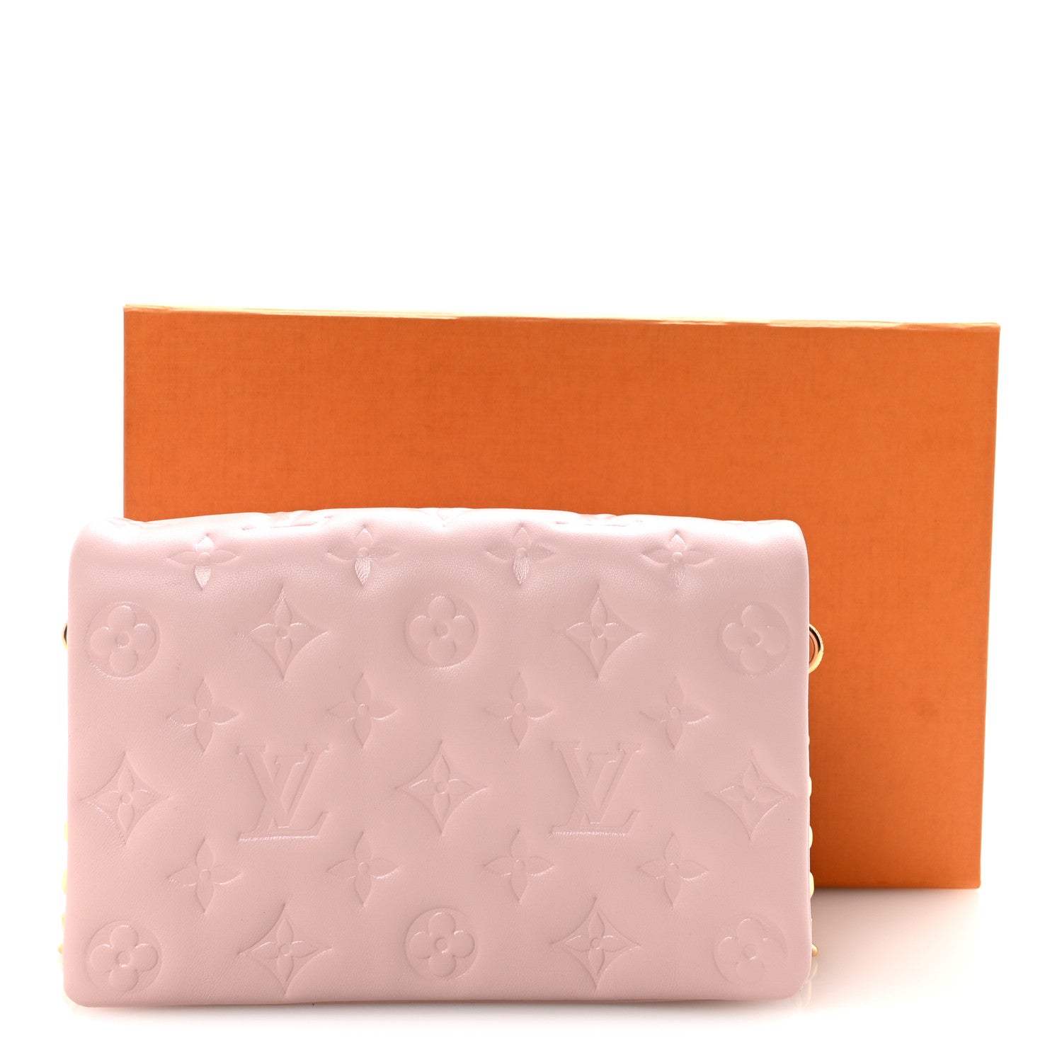 Louis Vuitton Lambskin Embossed Monogram Pochette Coussin Rose 10 of 10