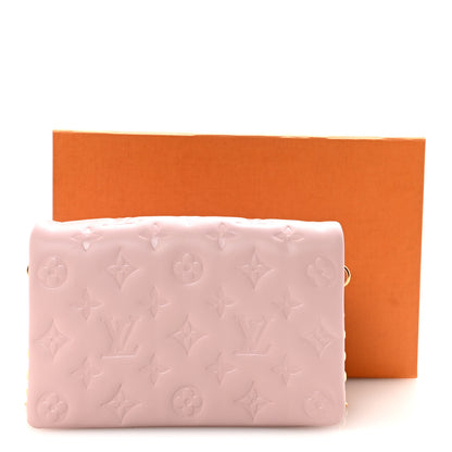 Louis Vuitton Lambskin Embossed Monogram Pochette Coussin Rose 10 of 10