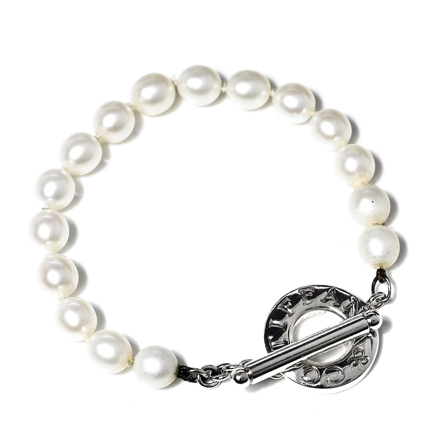 Sterling Silver Pearl Toggle Bracelet