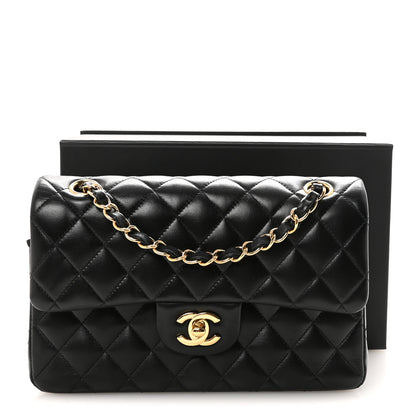 Chanel Lambskin Quilted Small Double Flap Black 11 of 11