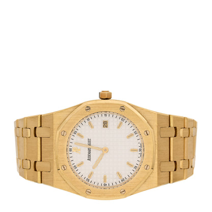 Audemars Piguet 18K Yellow Gold 33mm Royal Oak Quartz Watch White 56175BA 2 of 4