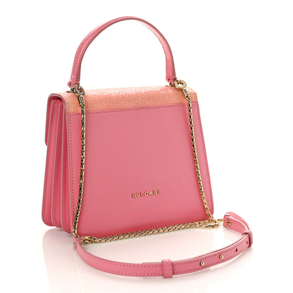 Bulgari Calfskin Galuchat Serpenti Forever Crossbody Pink 3 of 8