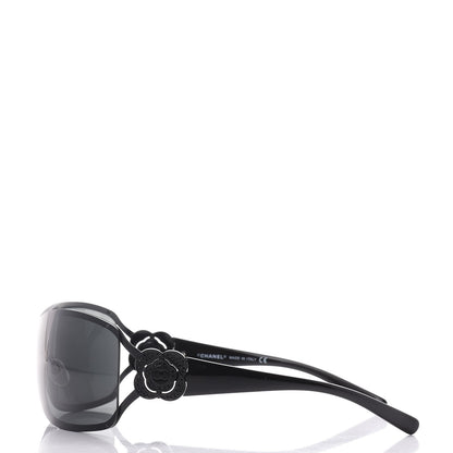 Chanel Swarovski Crystal Camellia CC Sunglasses 4164-B Black 3 of 8
