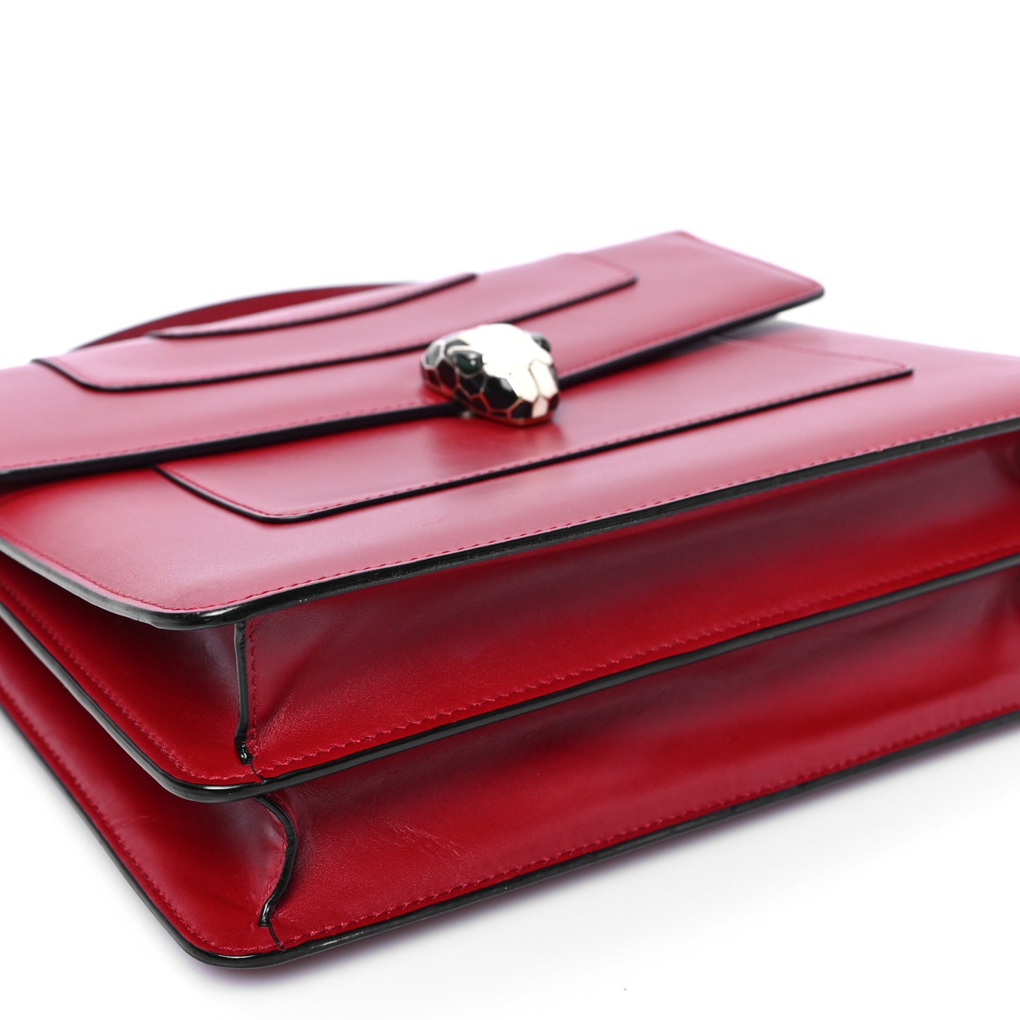 Calfskin Serpenti Forever Top Handle Red