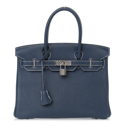 Hermes Togo Bi-Color Birkin 30 Bleu de Malte Ciel 1 of 12