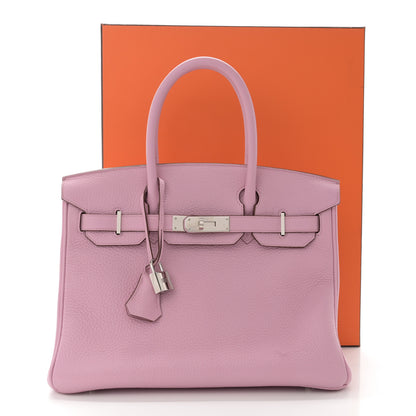 Hermes Taurillon Clemence Birkin 30 Mauve Sylvestre 12 of 12