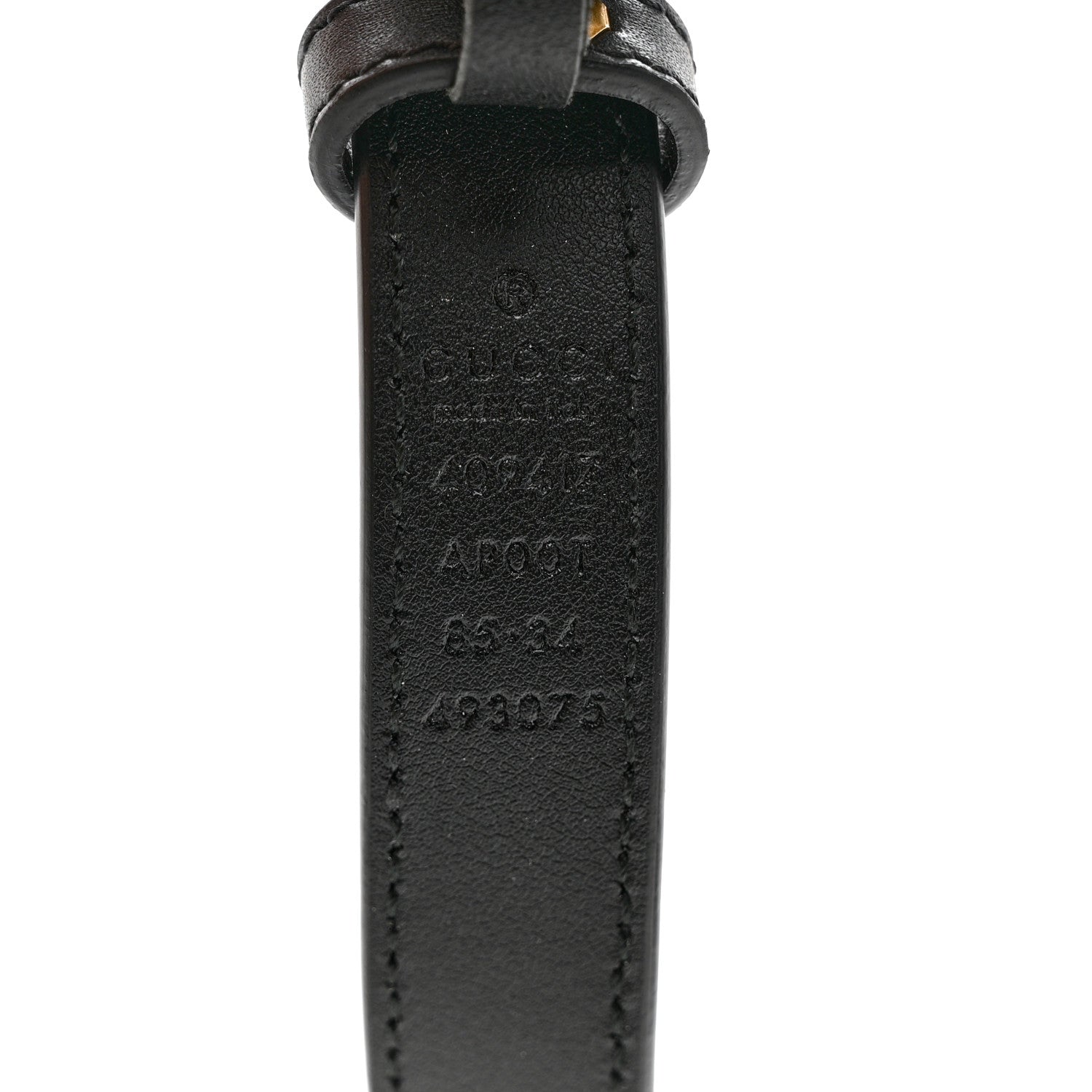 Gucci Calfskin Double G 20mm Belt 85 34 Black 3 of 5