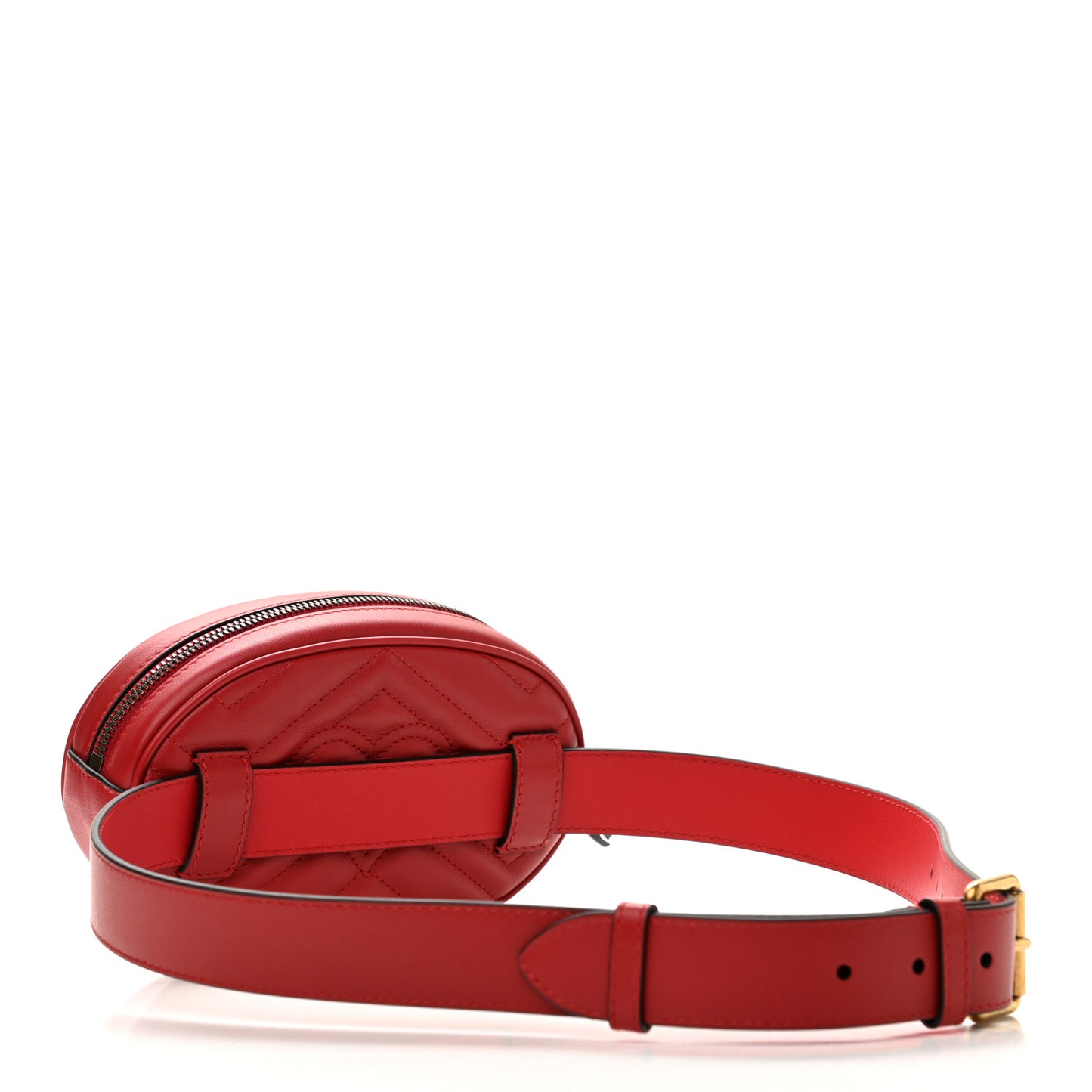 Calfskin Matelasse GG Marmont Belt Bag 85 34 Hibiscus Red