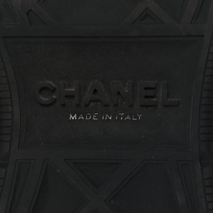 Chanel Suede Calfskin CC Sneakers 39 Navy 8 of 9