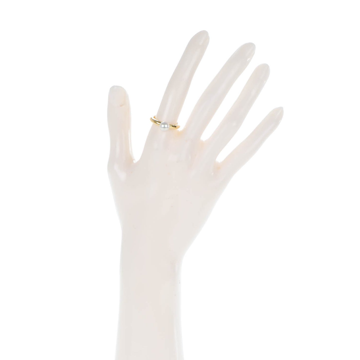 18K Yellow Gold Akoya Cultured Pearl 6.5mm Classic Elegance Ring 6
