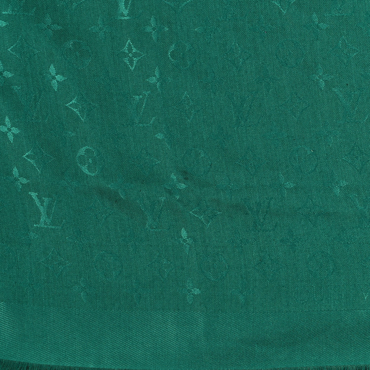 Louis Vuitton Silk Wool Monogram Shawl Green 4 of 4