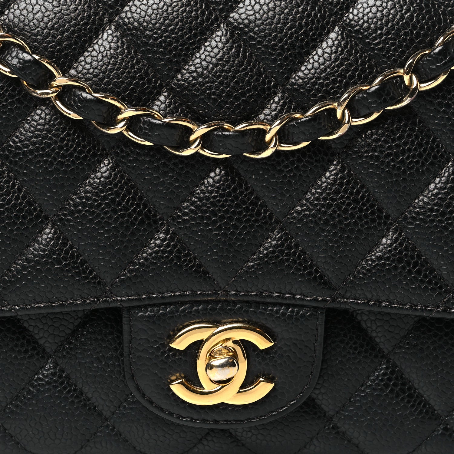 Chanel Caviar Quilted Medium Double Flap Black 8 of 13