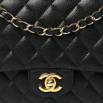 Chanel Caviar Quilted Medium Double Flap Black 8 of 13