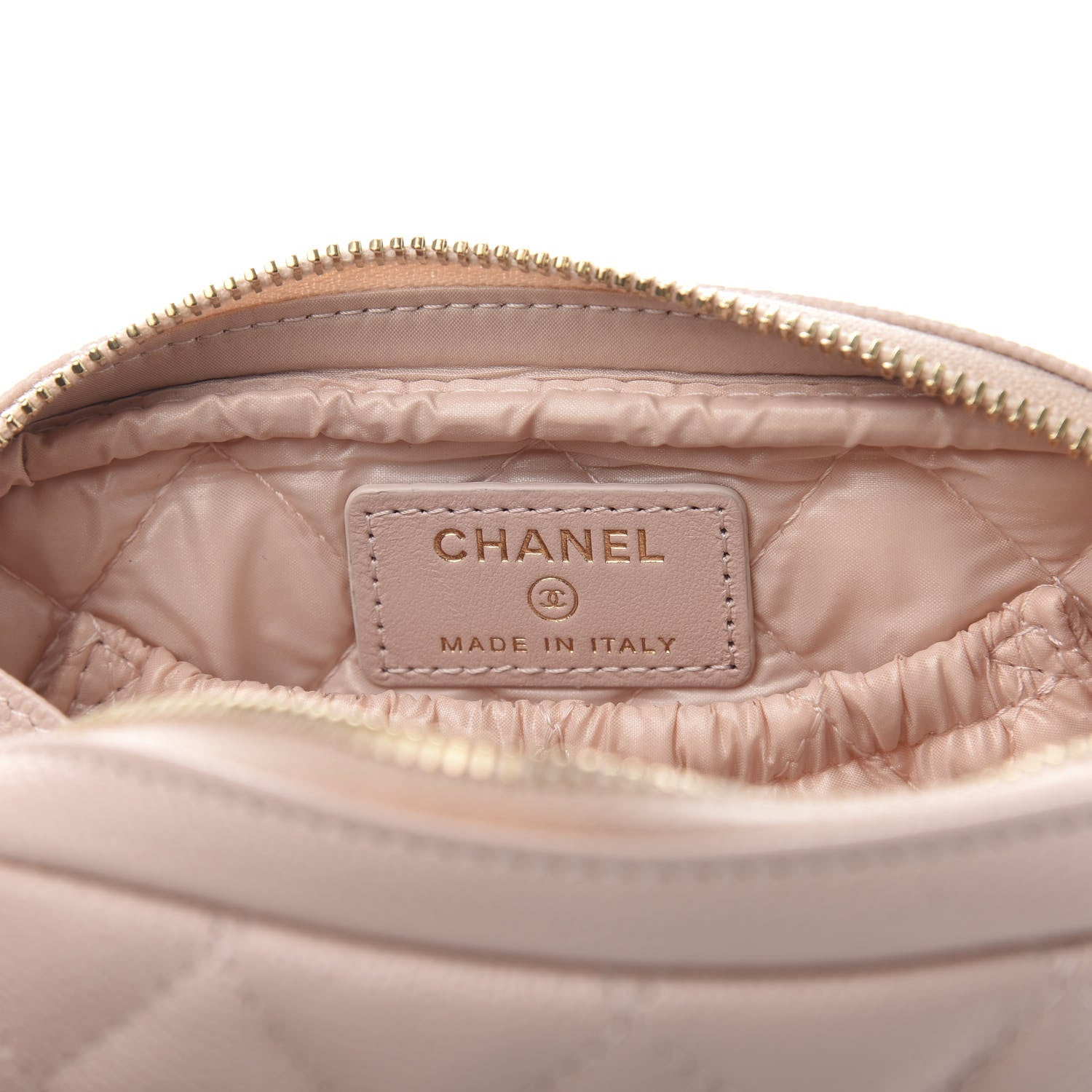 Chanel Caviar Quilted Small Curvy Pouch Cosmetic Case Light Pink 8 of 10