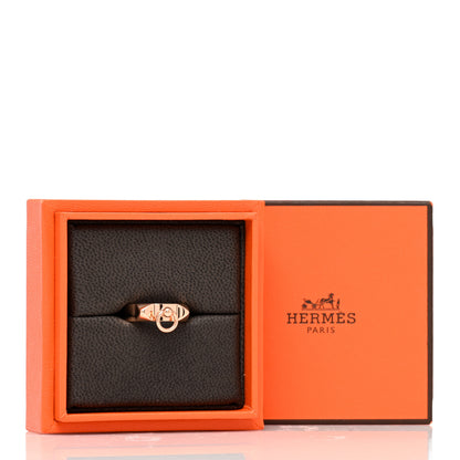 Hermes 18K Rose Gold PM Collier De Chien Ring 49 5 5 of 5