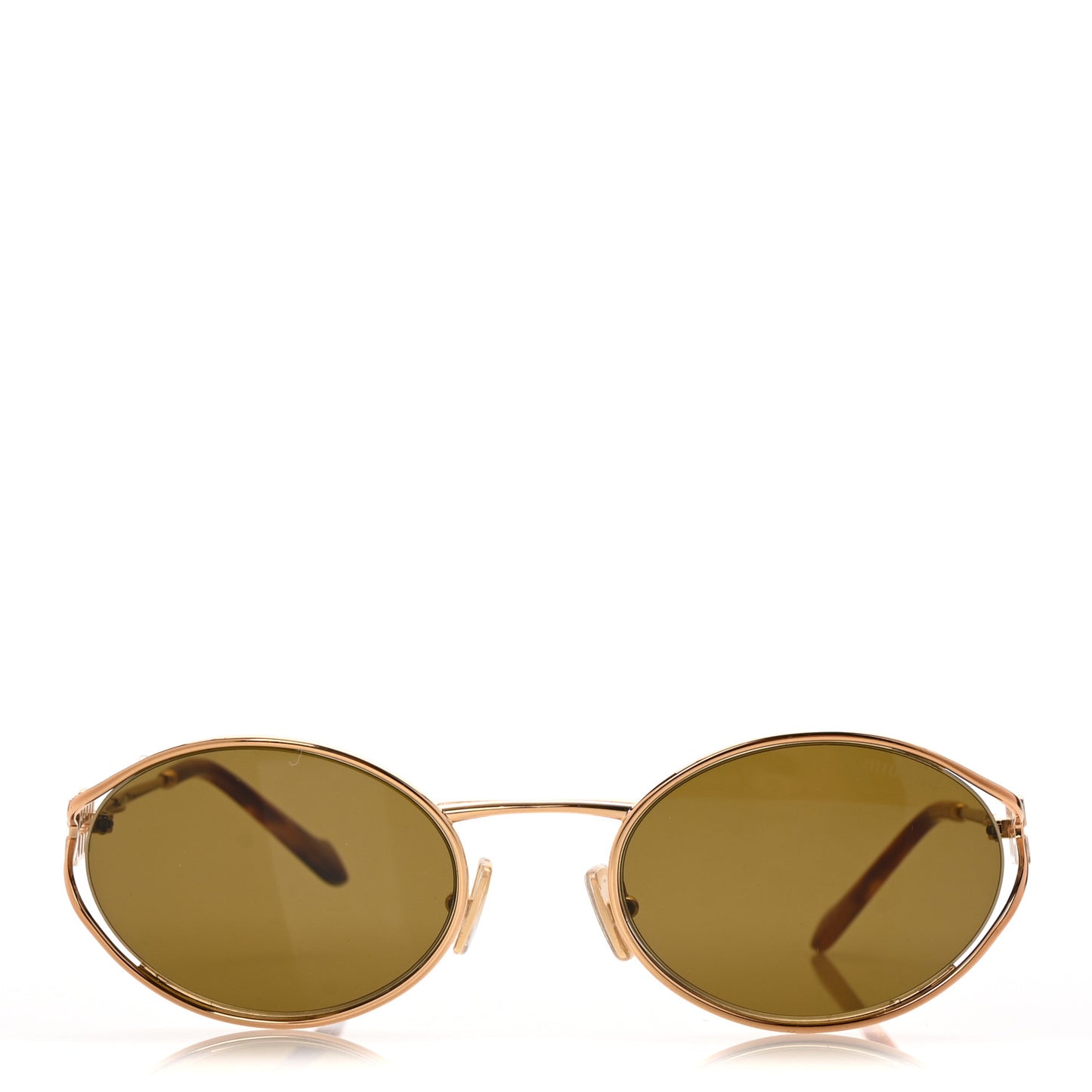 Metal Oval Sunglasses SMU52Y Tortoise