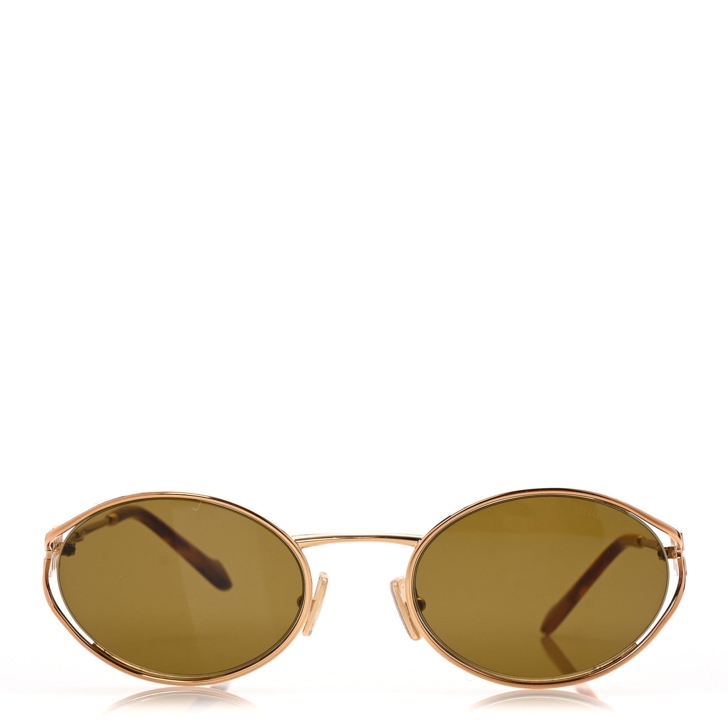 Miu Miu Metal Oval Sunglasses SMU52Y Tortoise 2 of 7