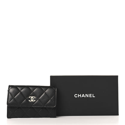Chanel Lambskin Quilted Flap Card Holder Black 9 of 9