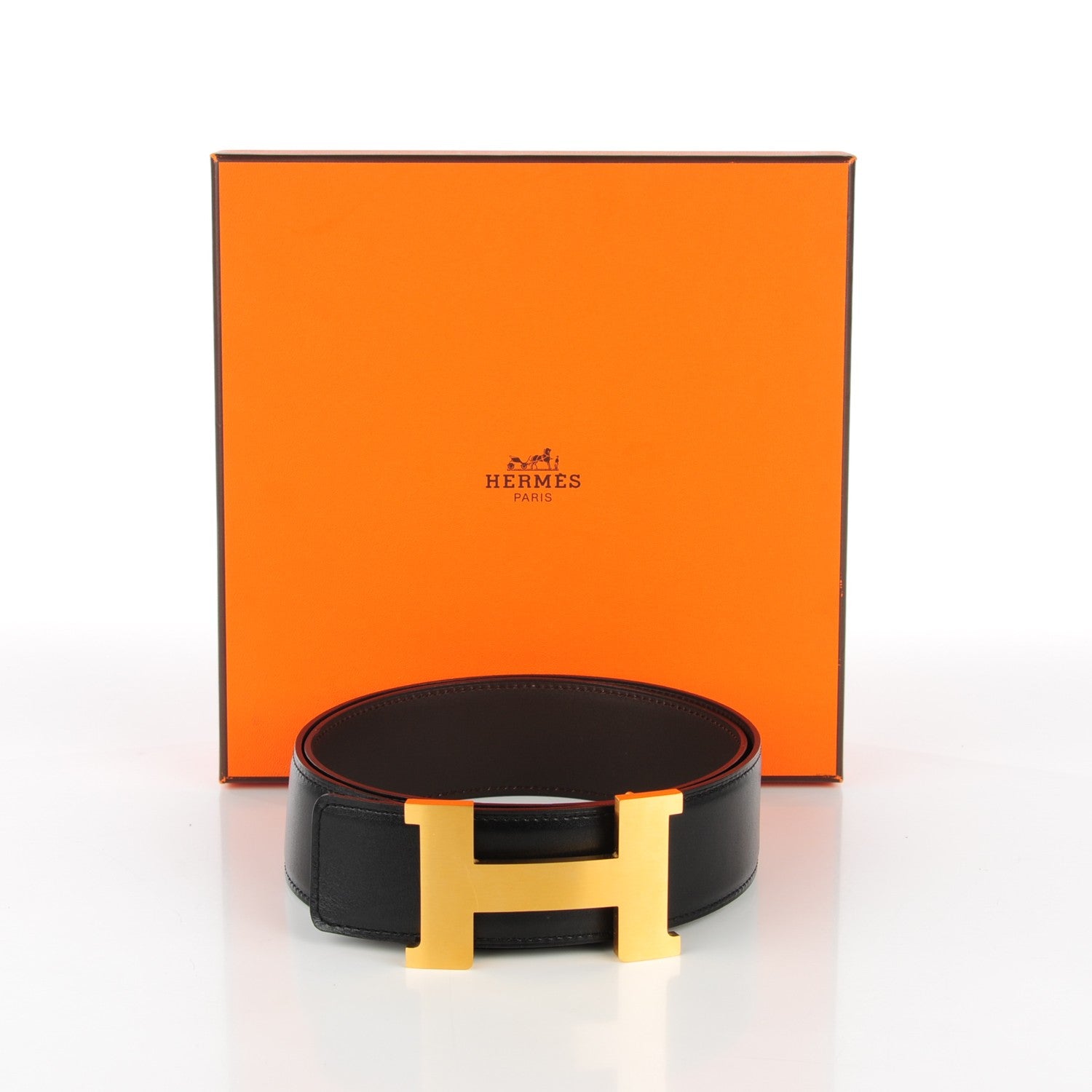 Hermes Box Chamonix 42mm Constance 2 Belt 85 Black Chocolate 2 of 10