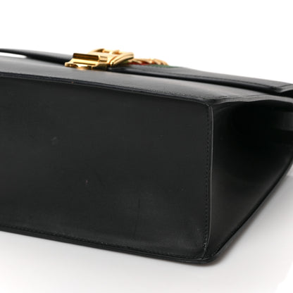 Gucci Calfskin Medium Sylvie Top Handle Bag Black 9 of 10