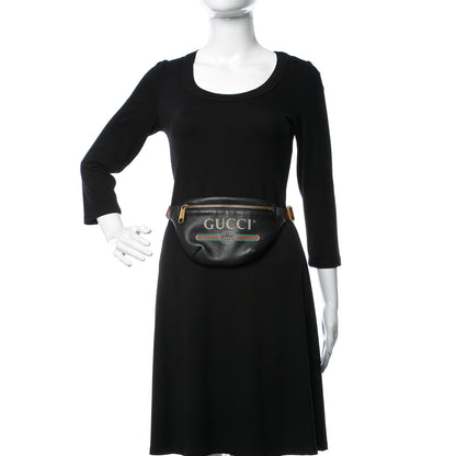 Gucci Grained Calfskin Small Logo Belt Bag Black 2 of 7