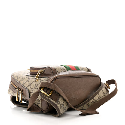 Gucci GG Supreme Monogram Calfskin Web Small Ophidia Day Backpack Beige Ebony New Acero 4 of 12