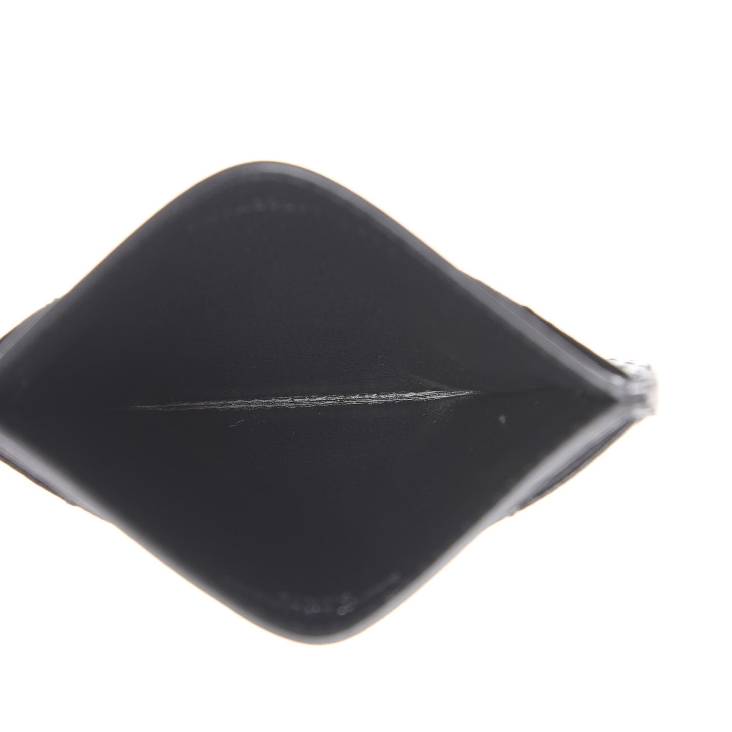Grain De Poudre Matelasse Chevron Monogram Credit Card Case Black