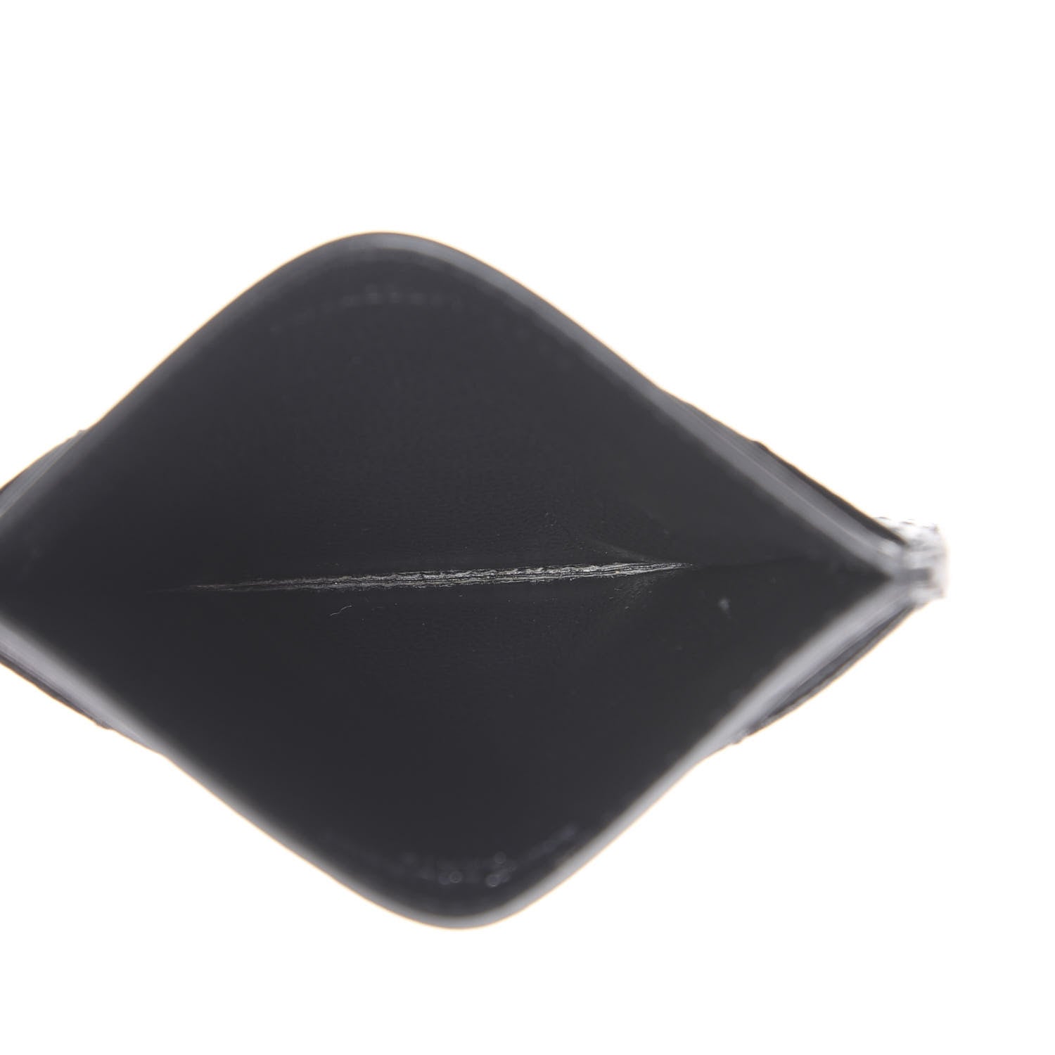 Saint Laurent Grain De Poudre Matelasse Chevron Monogram Credit Card Case Black 4 of 7