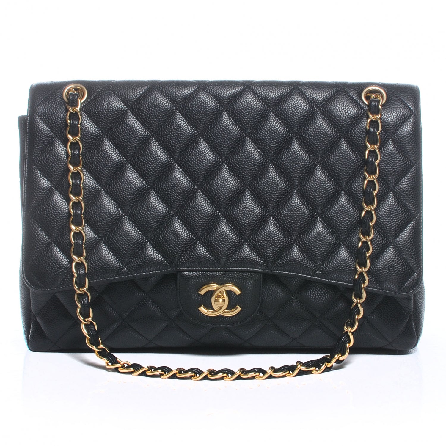 Chanel Caviar Maxi Single Flap Black 1 of 8