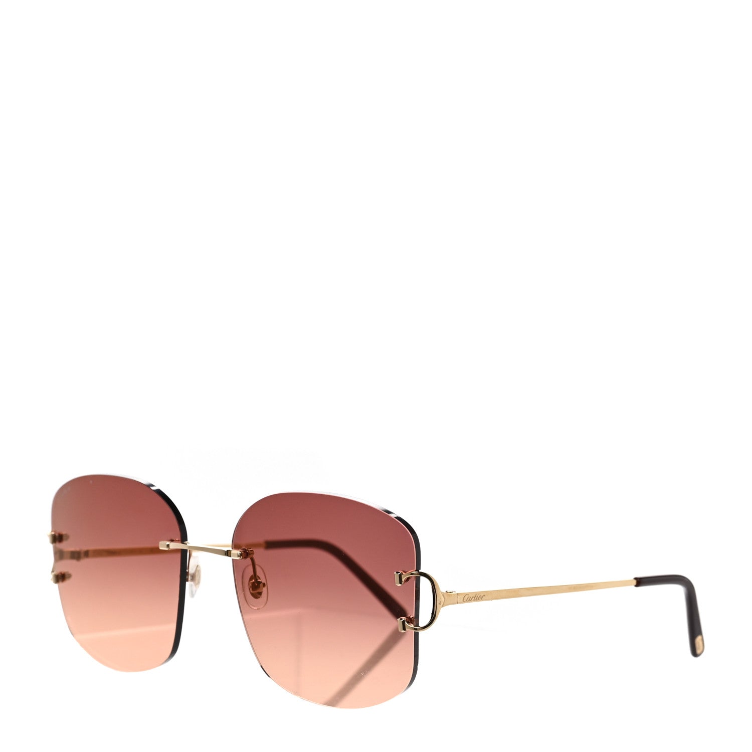 Cartier Signature C 60MM Square Sunglasses Gold 1 of 7