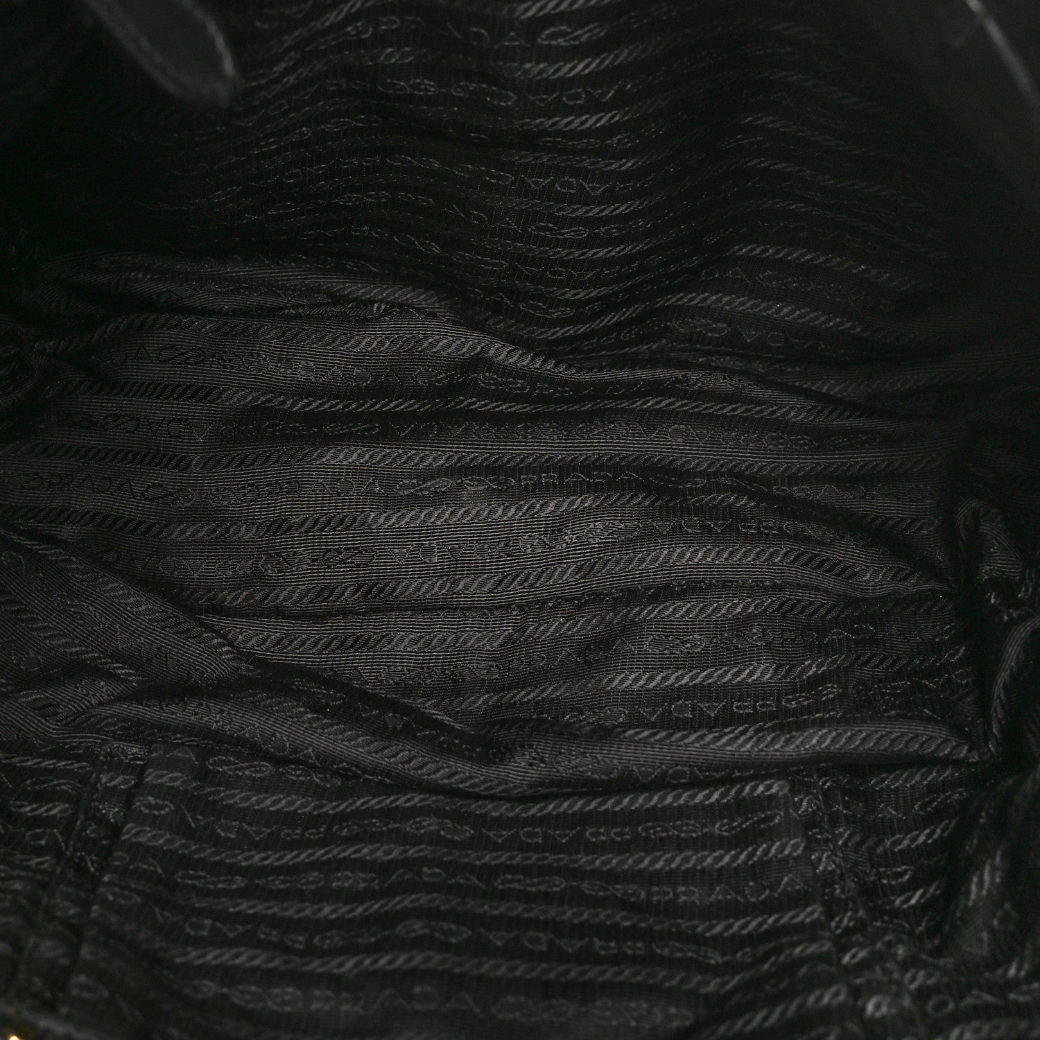 Prada Tessuto Nylon Chevron Quilted Tote Black 5 of 9