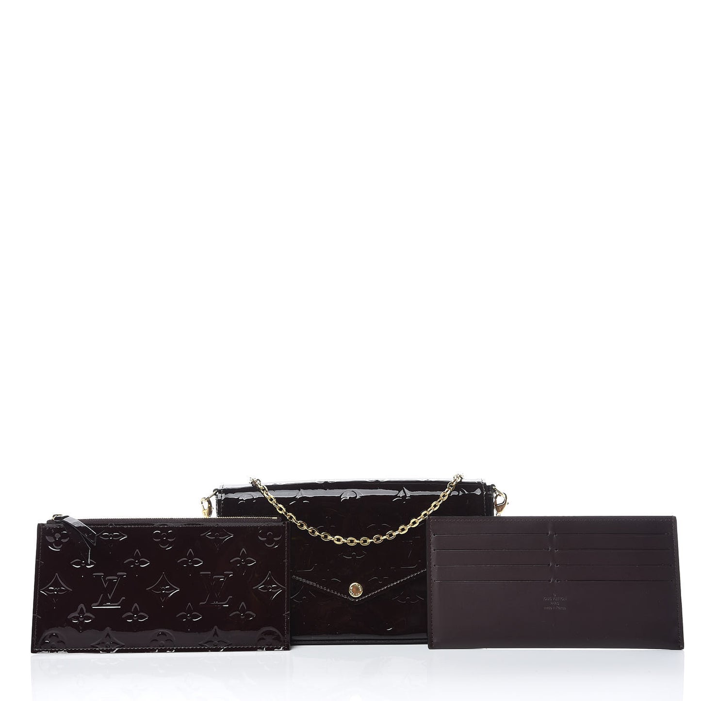 Vernis Pochette Felicie Chain Wallet Amarante