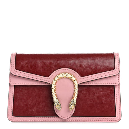 Gucci Azalea Calfskin Enamel Super Mini Dionysus Shoulder Bag New Cherry Red Wild Rose Off White 1 of 12