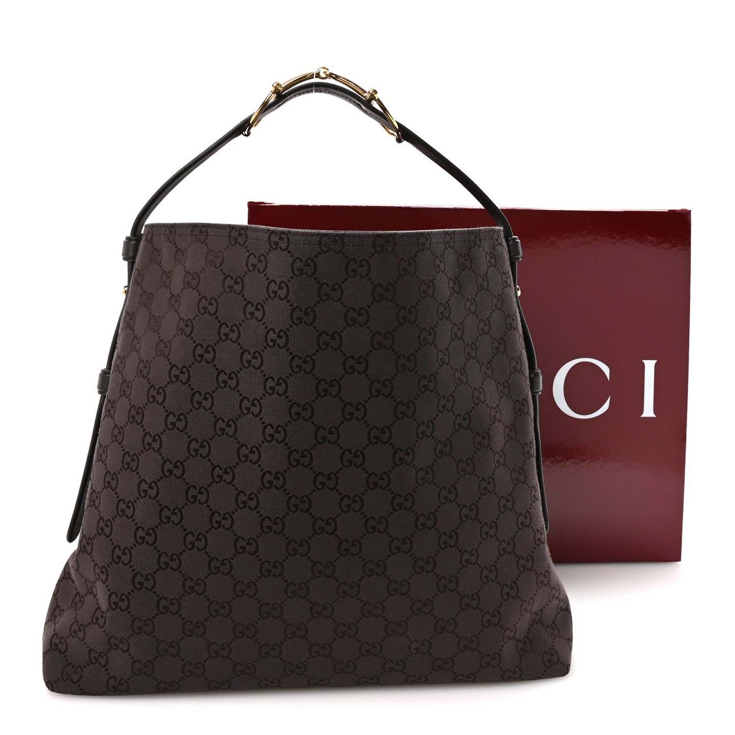 GG Supreme Monogram Large Beatrix Tote Dark Brown